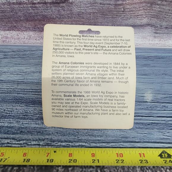 Vtg 1988 Scale Models 1/64 Scale Cockshutt 1855 n/frontend tractor plastic red - Picture 9 of 9